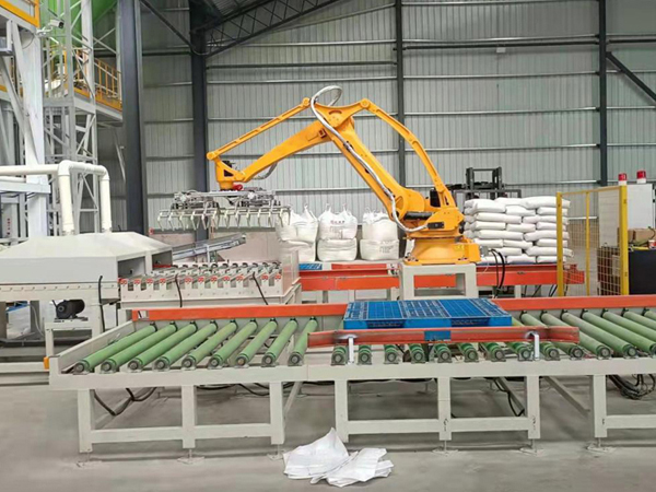 湖南株洲全自動碼垛機(jī)用戶使用現(xiàn)場(圖)